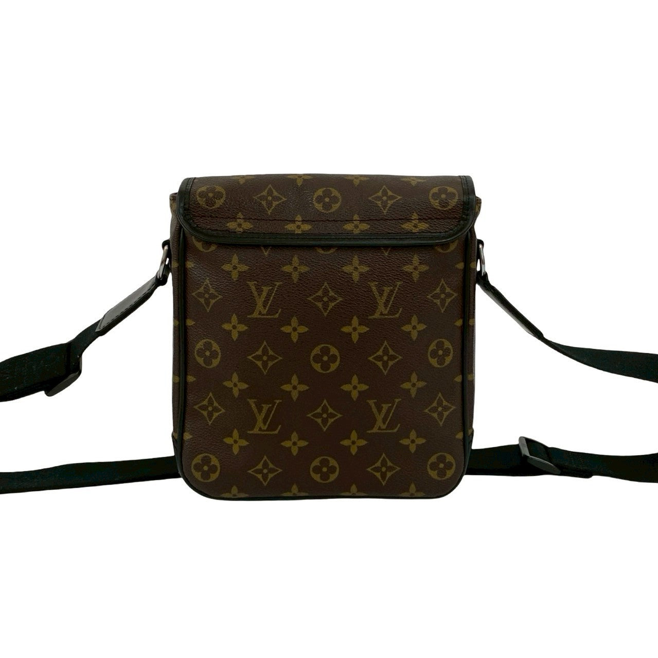 LOUIS VUITTON Shoulder Bag leather Brown Monogram Macassar Bus PM