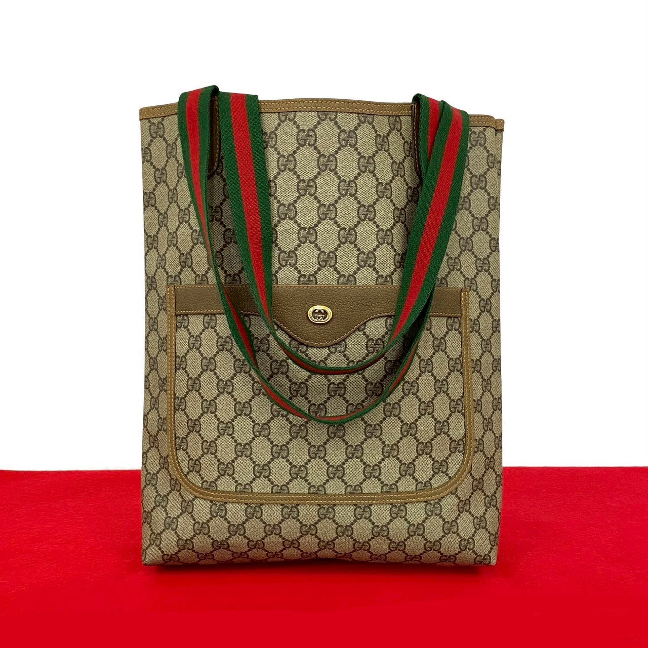 GUCCI Tote Bag leather Brown Sherry line
