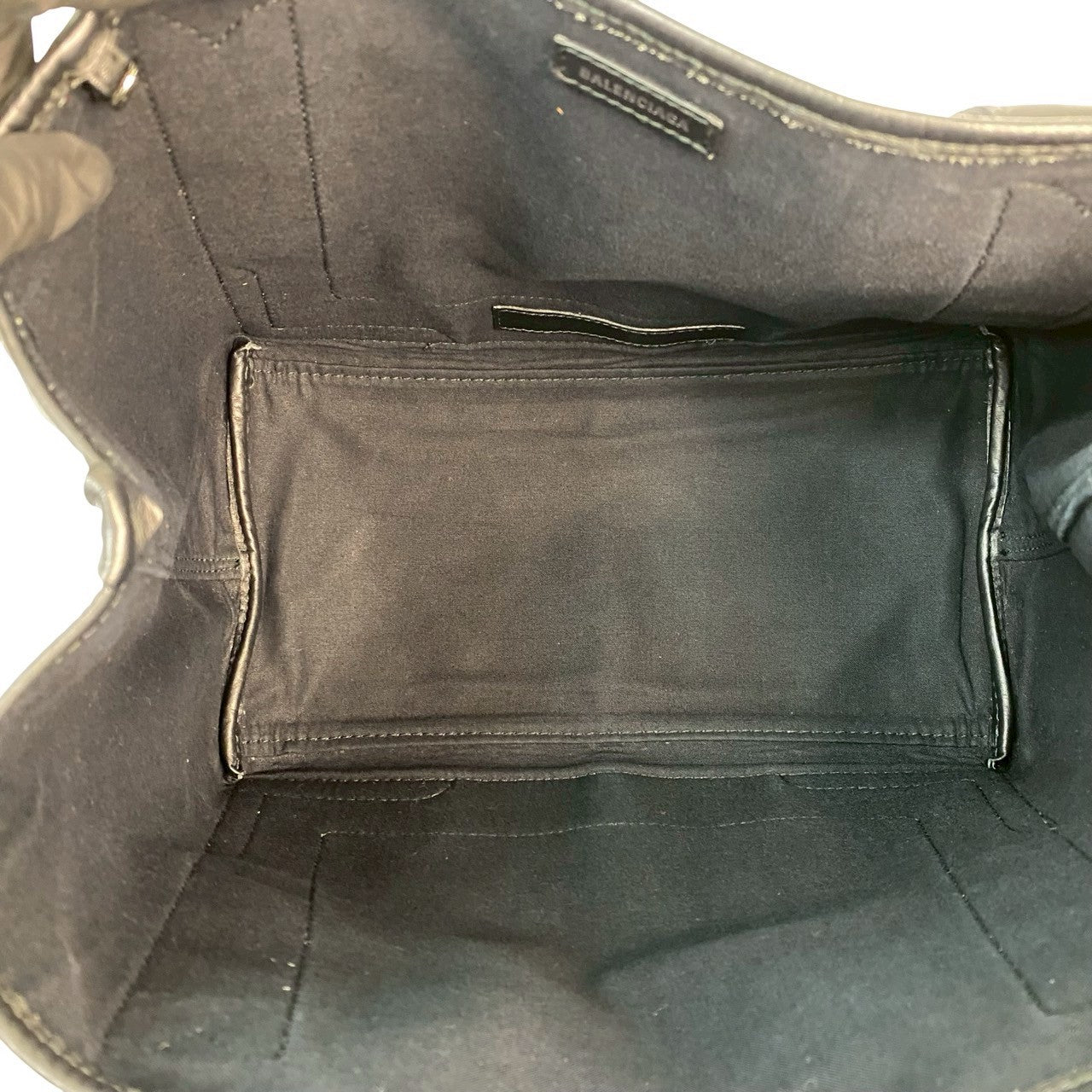 BALENCIAGA Tote Bag canvas black Navy kabas S