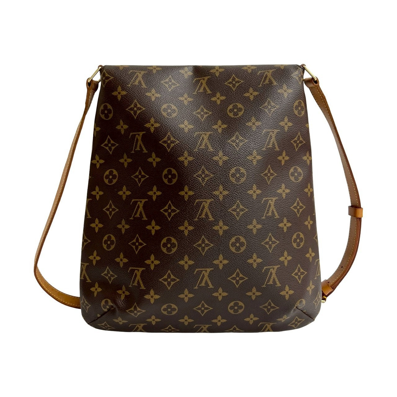 LOUIS VUITTON Shoulder Bag leather Brown Monogram Musette