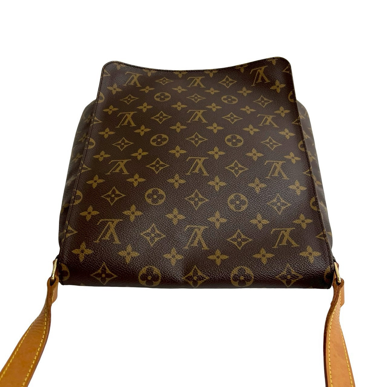 LOUIS VUITTON Shoulder Bag leather Brown Monogram Musette