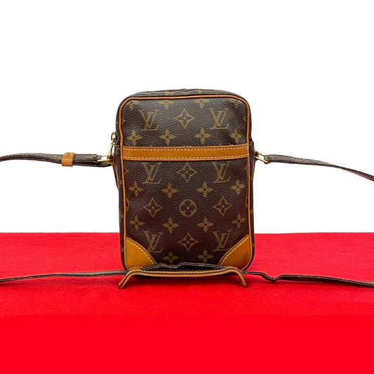 LOUIS VUITTON Shoulder Bag leather Brown Monogram Danube