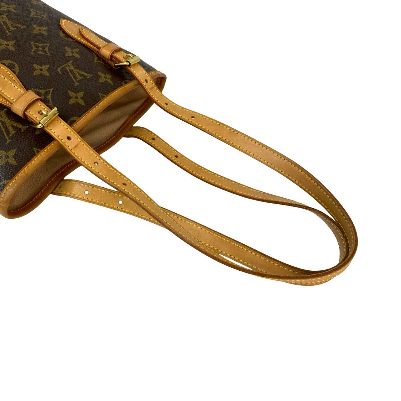 LOUIS VUITTON Tote Bag leather Brown Monogram Bucket