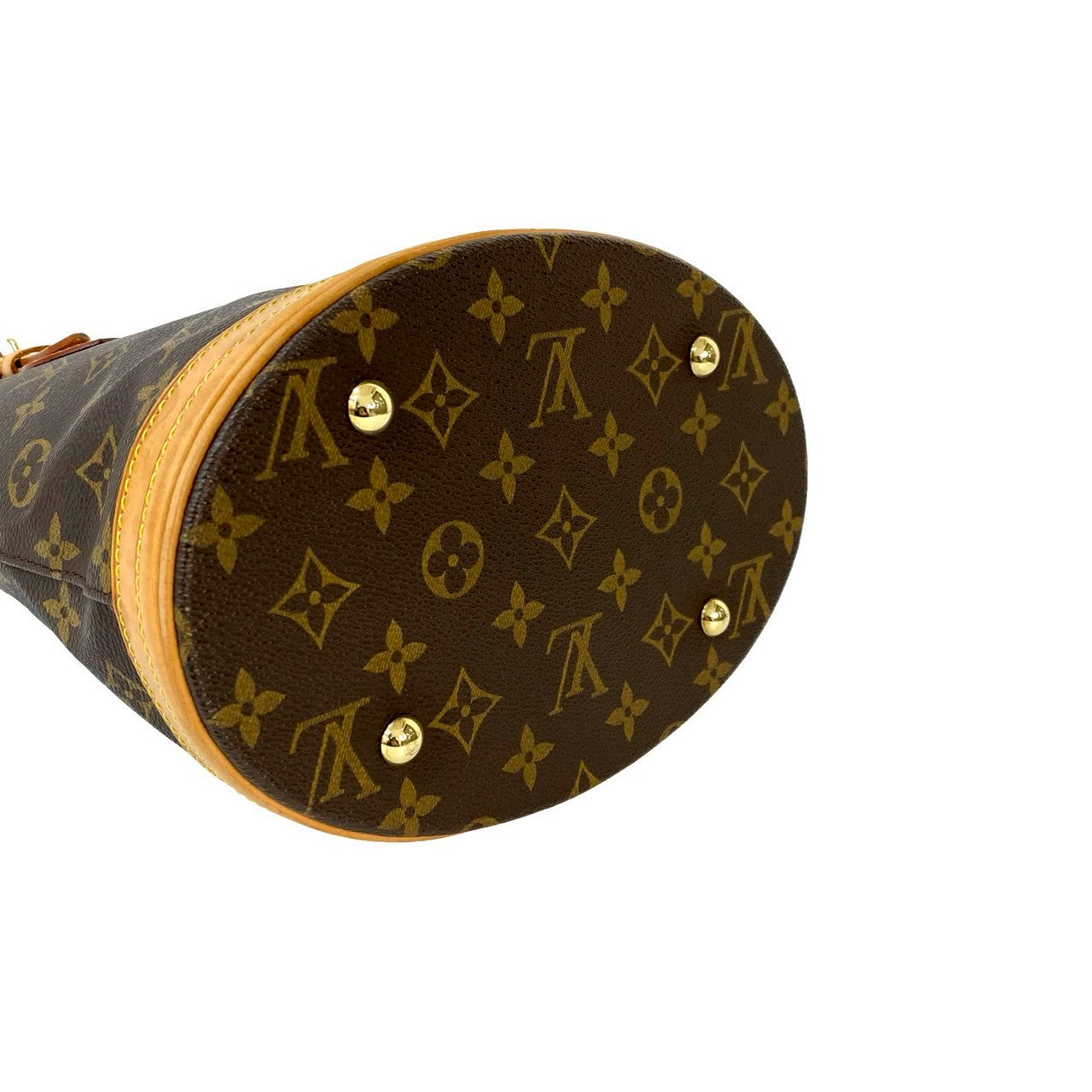 LOUIS VUITTON Tote Bag leather Brown Monogram Bucket