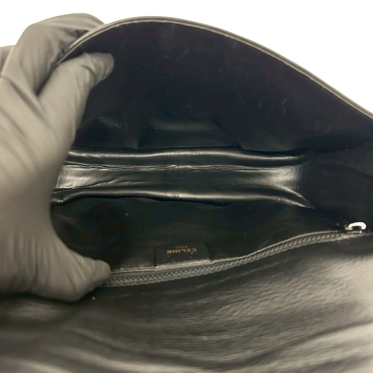 CELINE Shoulder Bag leather black