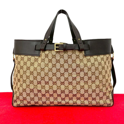 GUCCI Tote Bag canvas Brown