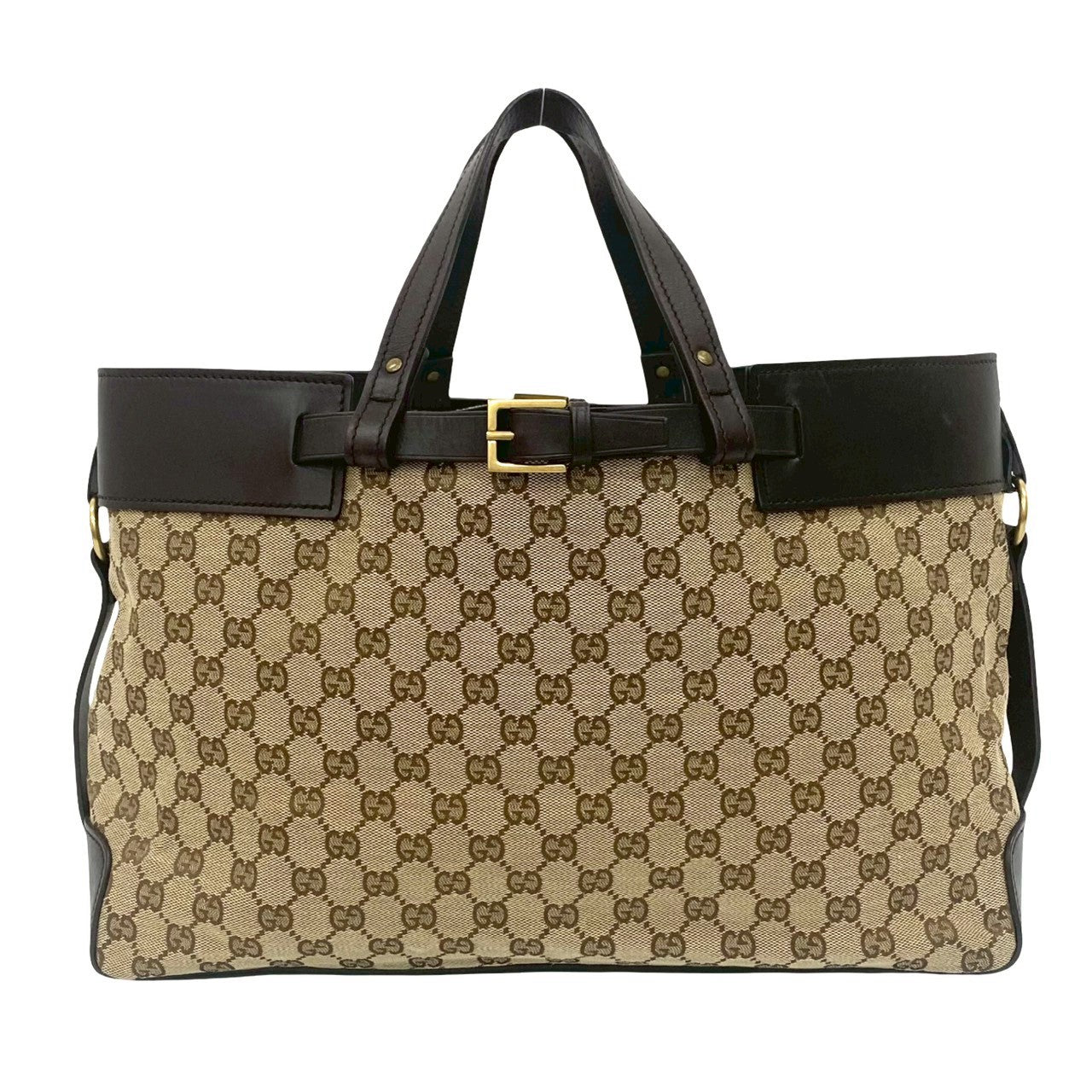 GUCCI Tote Bag canvas Brown