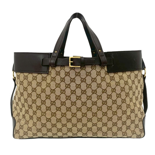 GUCCI Tote Bag canvas Brown
