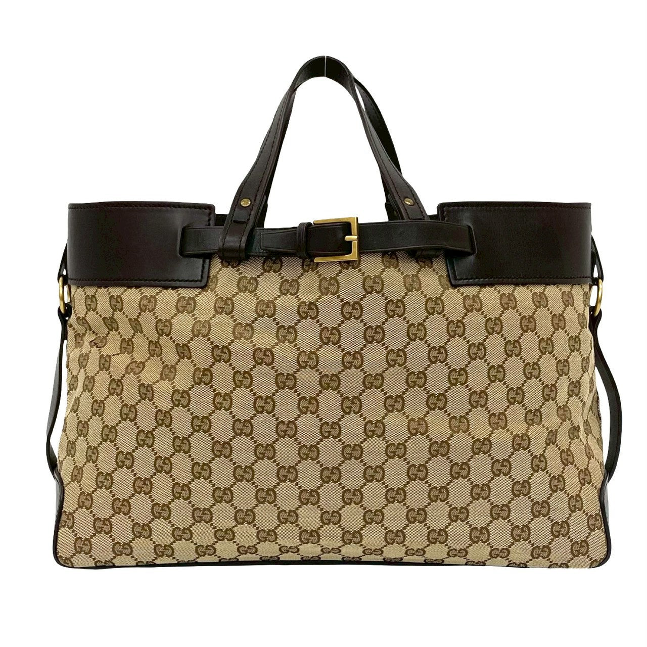 GUCCI Tote Bag canvas Brown