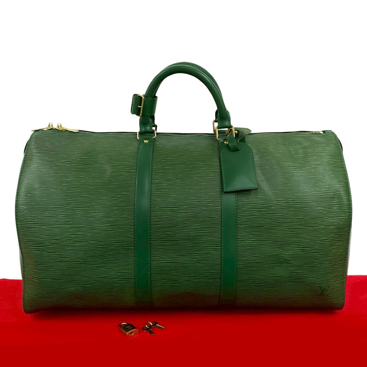 LOUIS VUITTON Boston Duffel bag Epi Leather green Epi Keepall 50