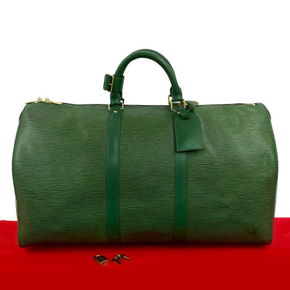 LOUIS VUITTON Boston Duffel bag Epi Leather green Epi Keepall 50