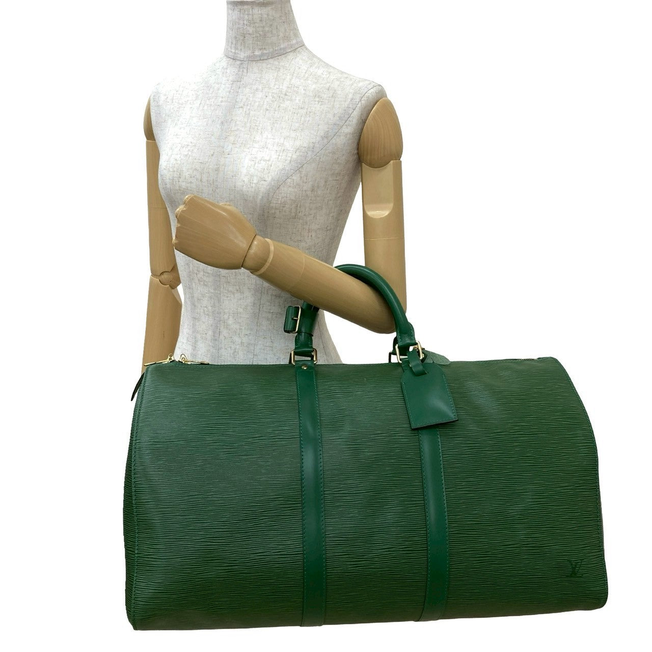 LOUIS VUITTON Boston Duffel bag Epi Leather green Epi Keepall 50
