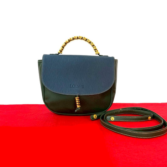 LOEWE Shoulder Bag leather green Velazquez