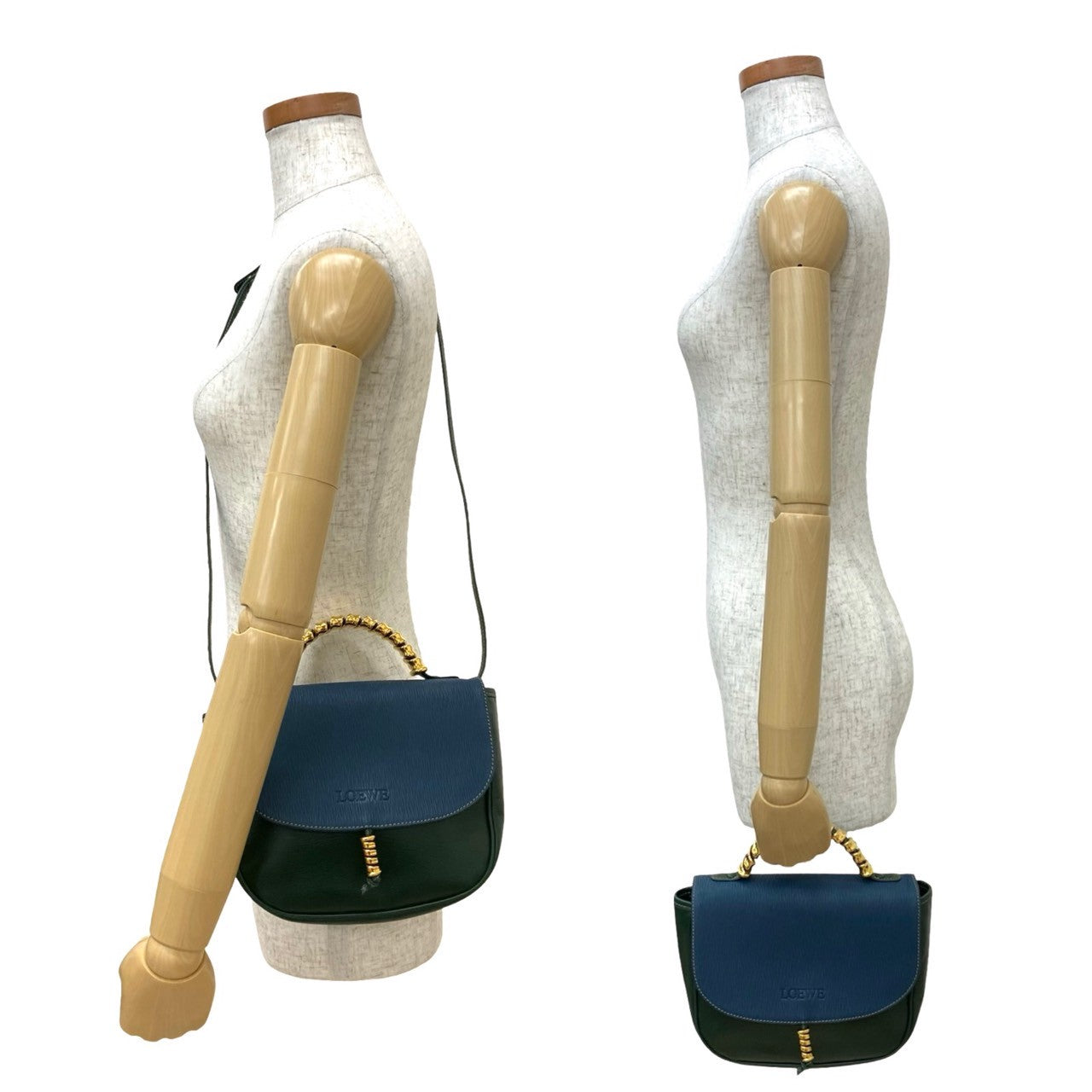 LOEWE Shoulder Bag leather green Velazquez