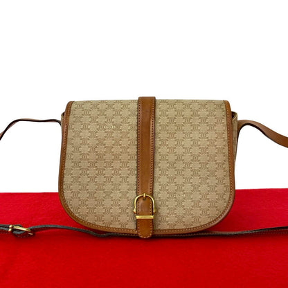 CELINE Shoulder Bag leather Brown