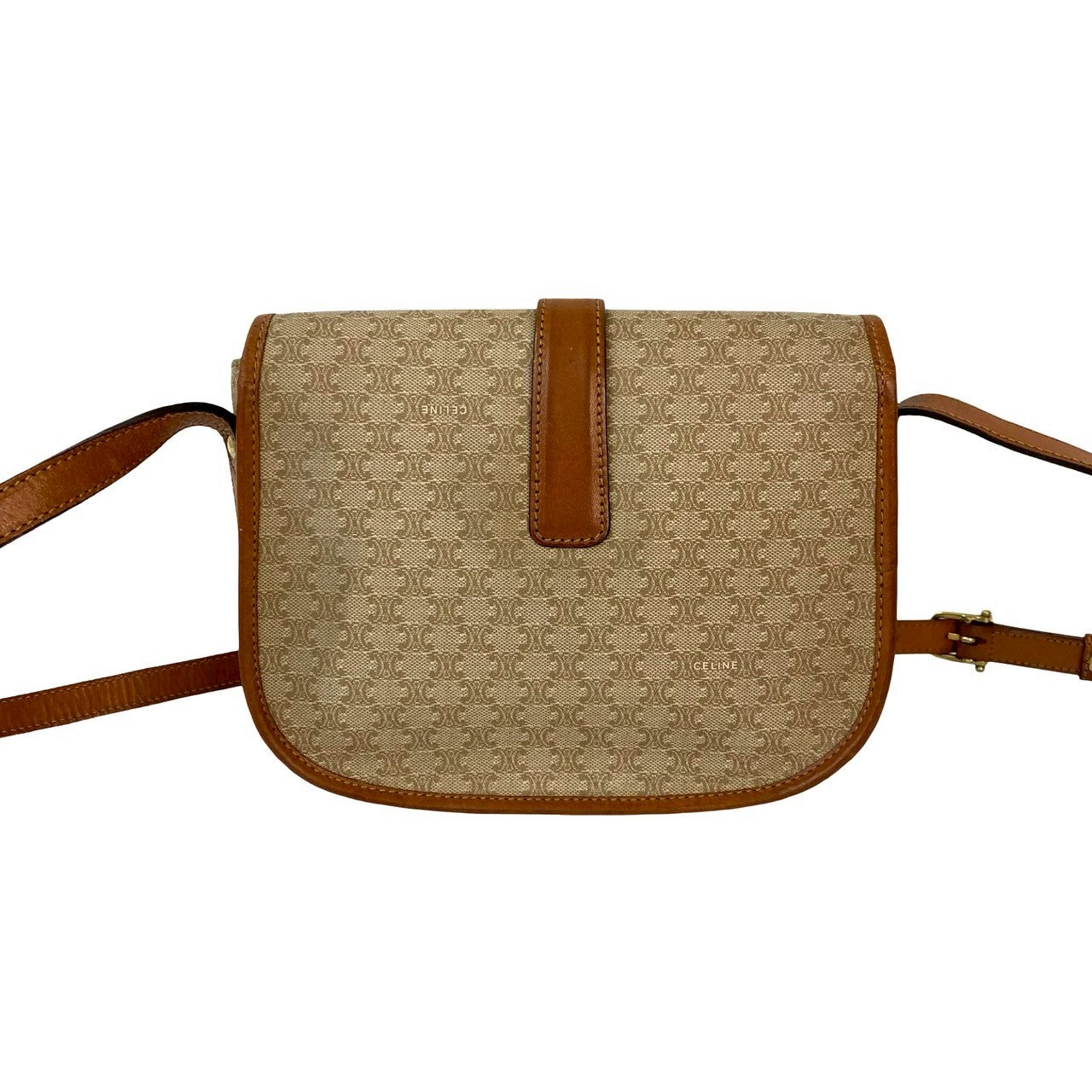 CELINE Shoulder Bag leather Brown