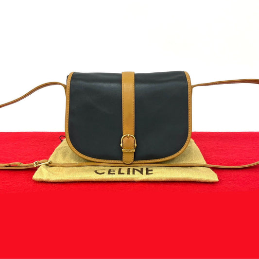 CELINE Shoulder Bag leather black