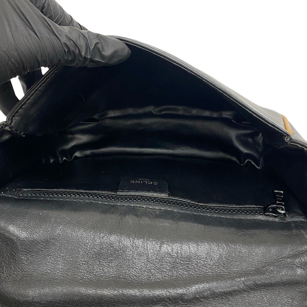 CELINE Shoulder Bag leather black