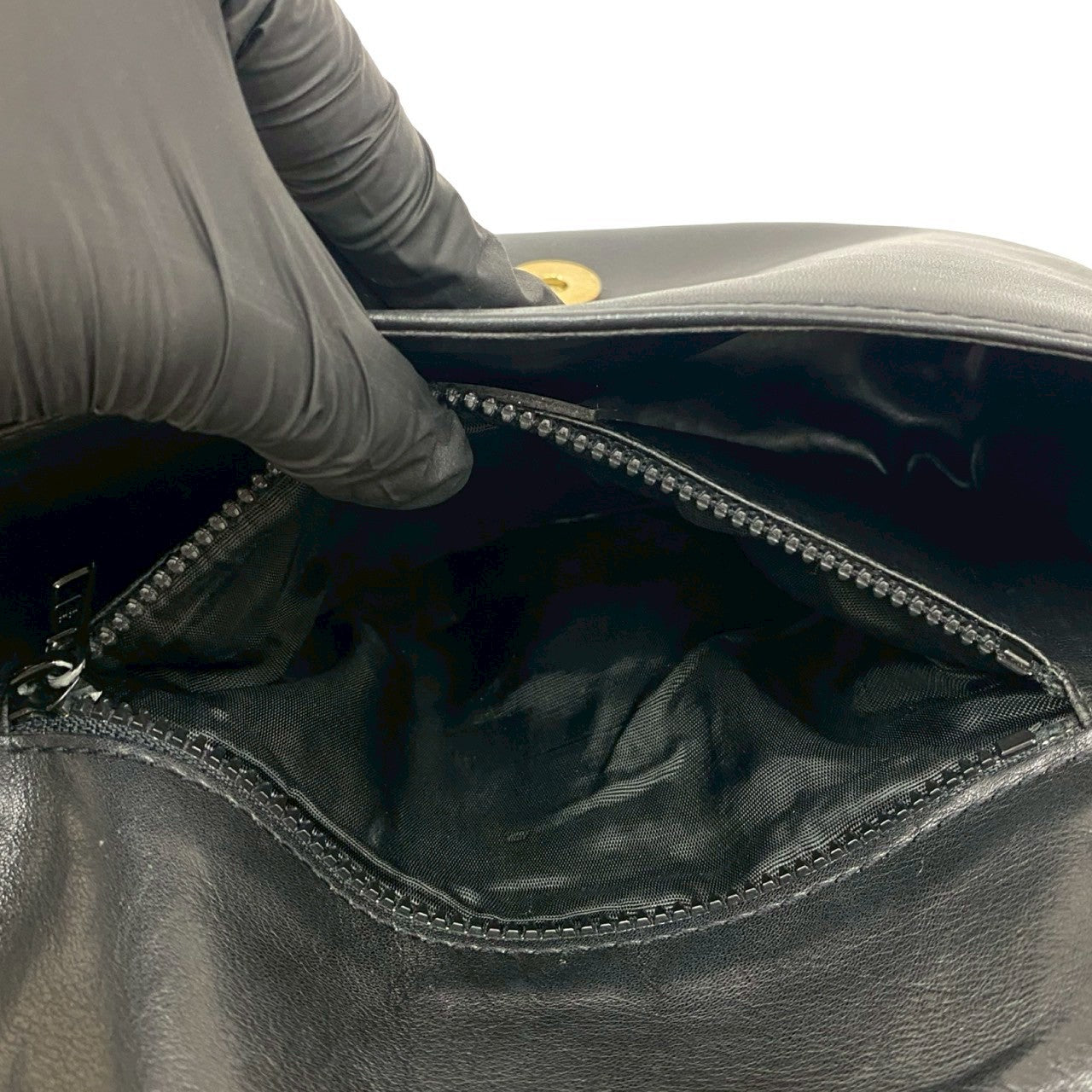 CELINE Shoulder Bag leather black