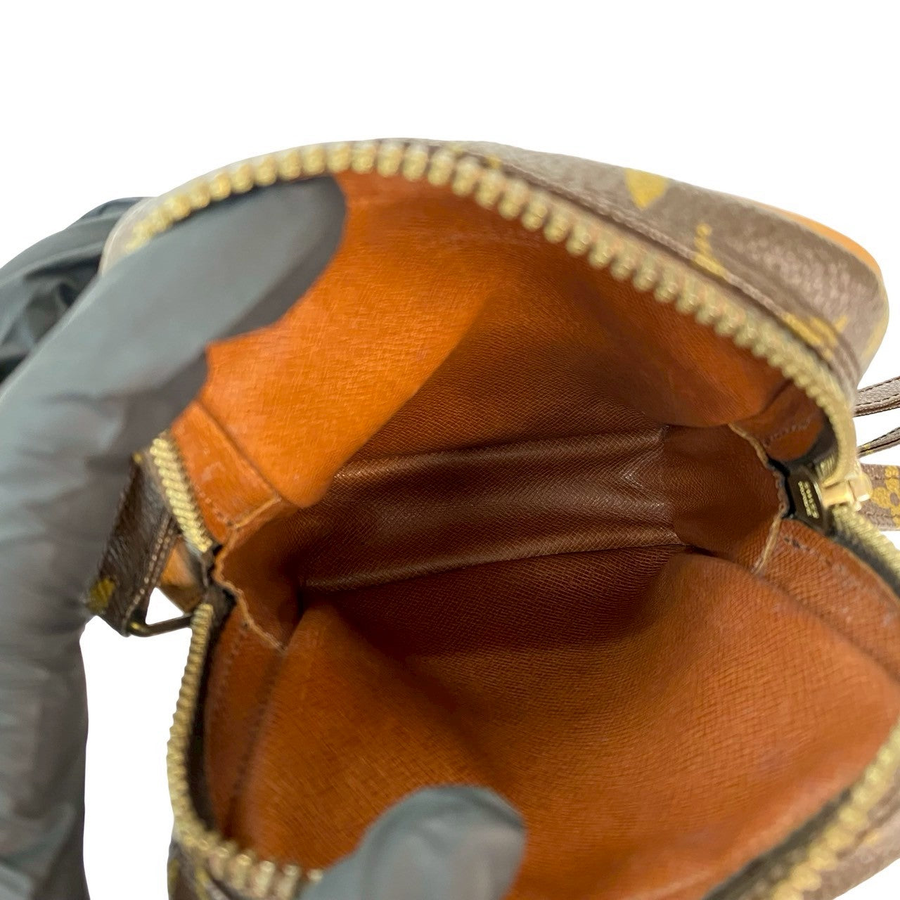 LOUIS VUITTON Shoulder Bag leather Brown Monogram Mini Danube