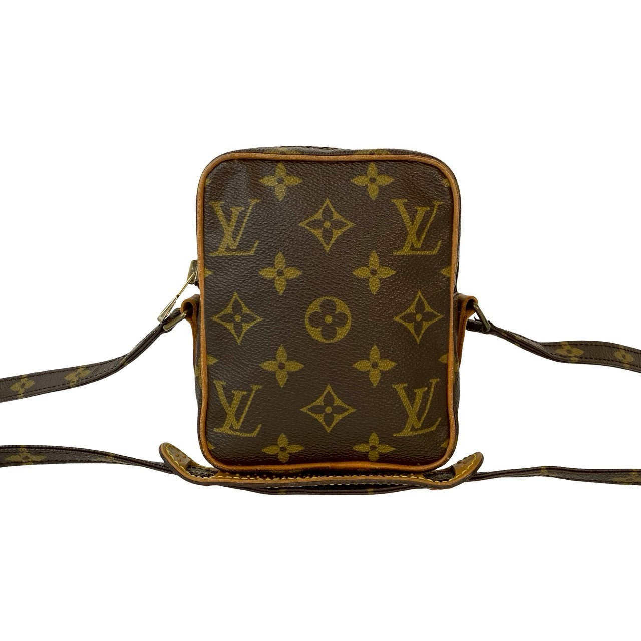 LOUIS VUITTON Shoulder Bag leather Brown Monogram Mini Danube
