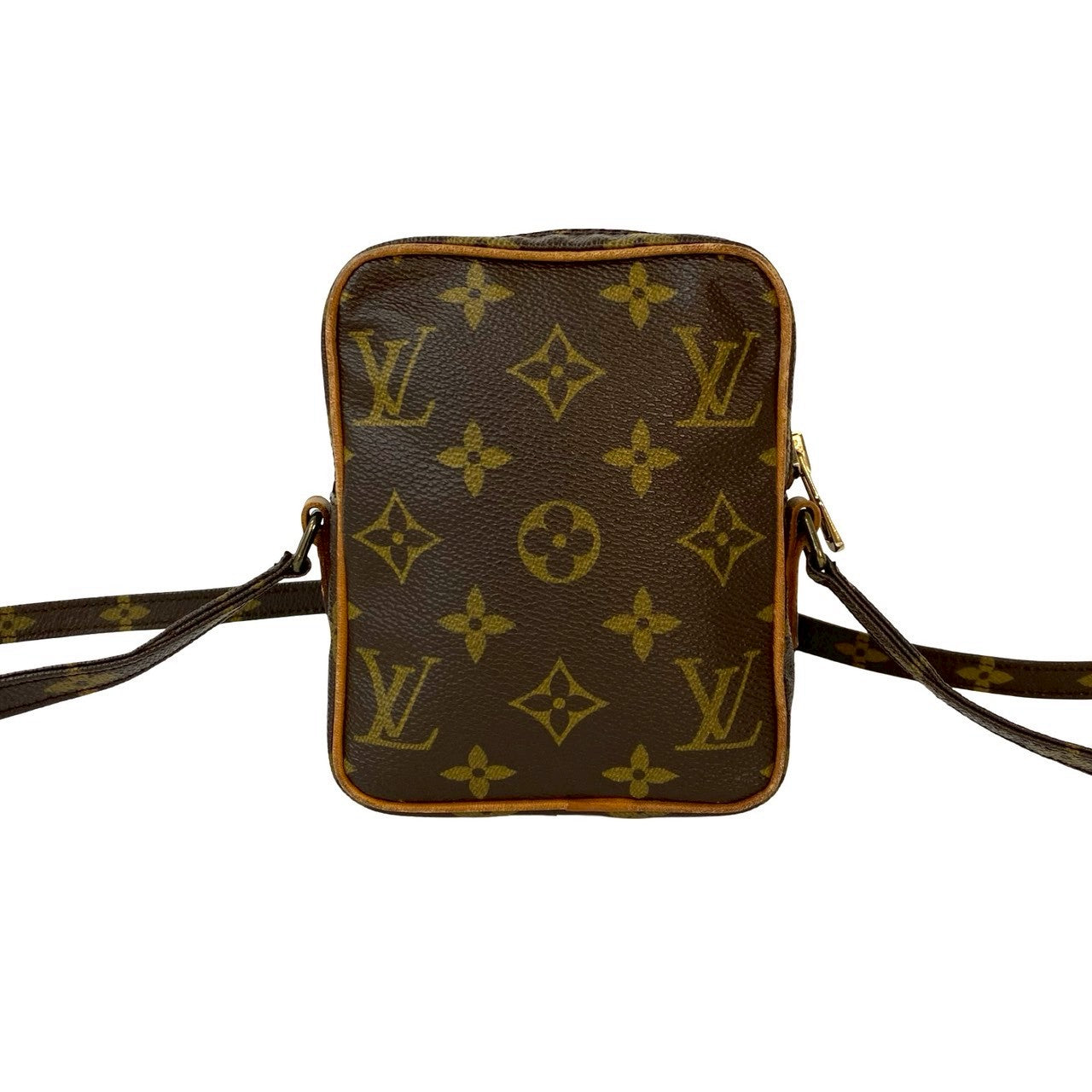 LOUIS VUITTON Shoulder Bag leather Brown Monogram Mini Danube