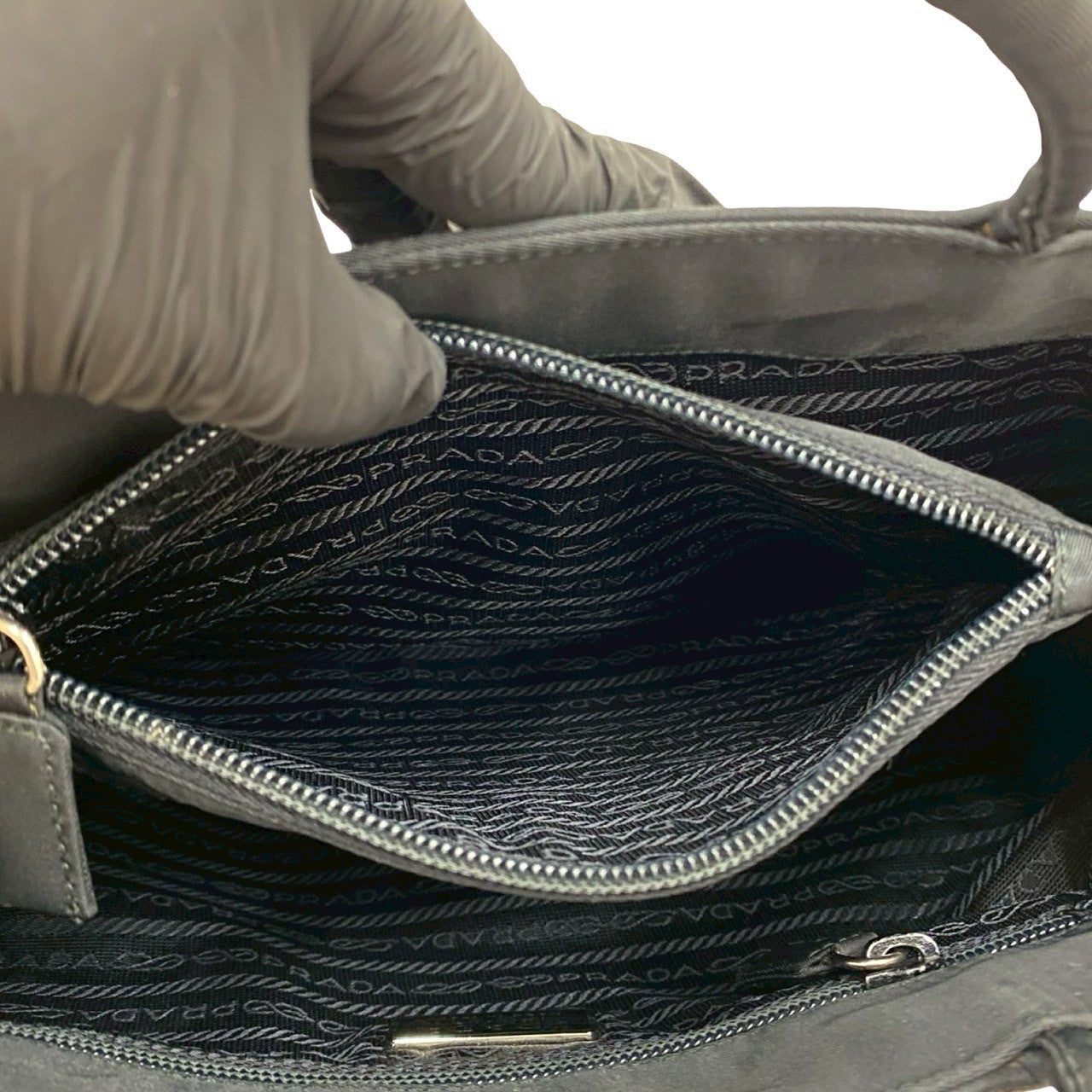 PRADA Handbag Nylon black