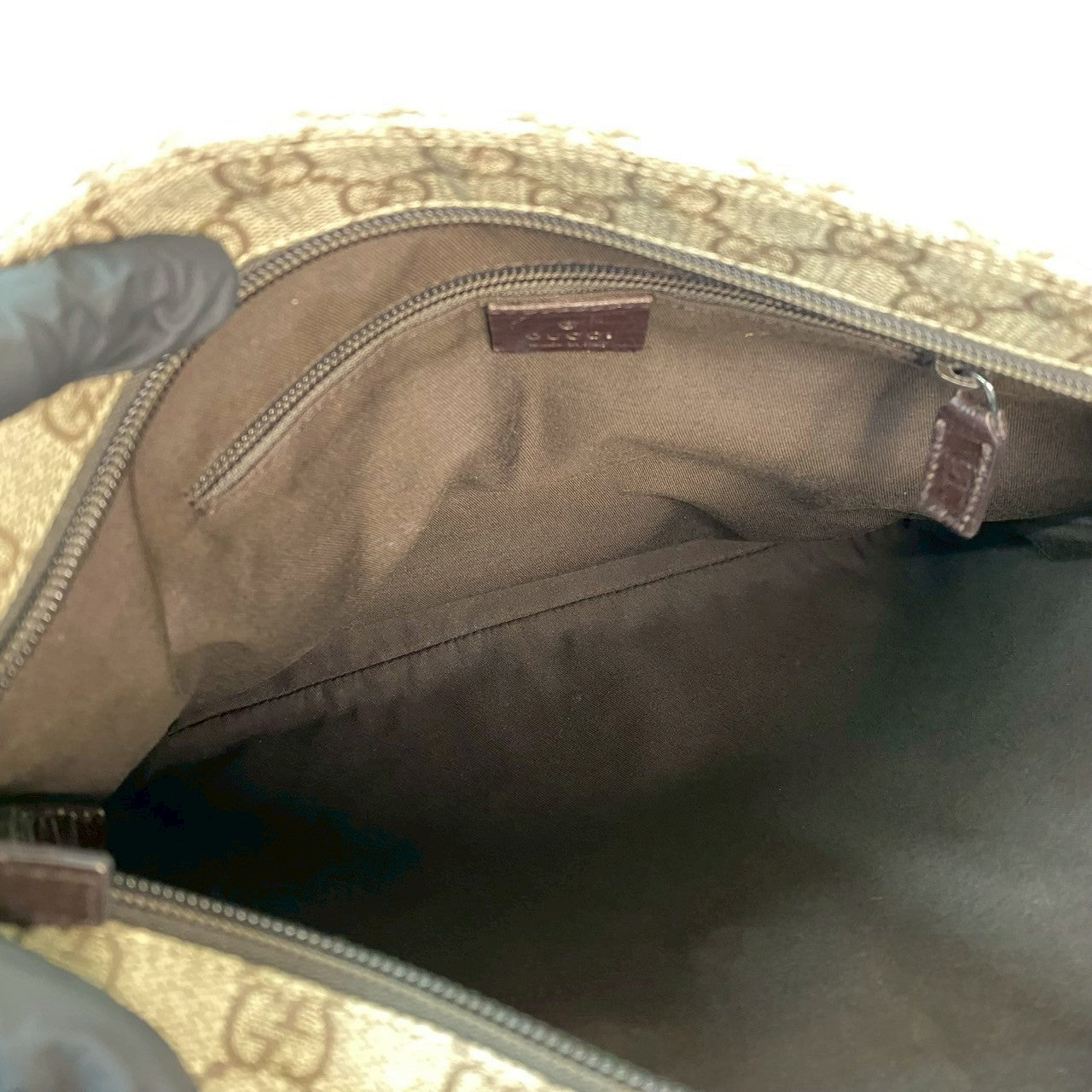 GUCCI Shoulder Bag leather Brown