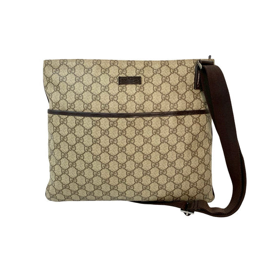 GUCCI Shoulder Bag leather Brown