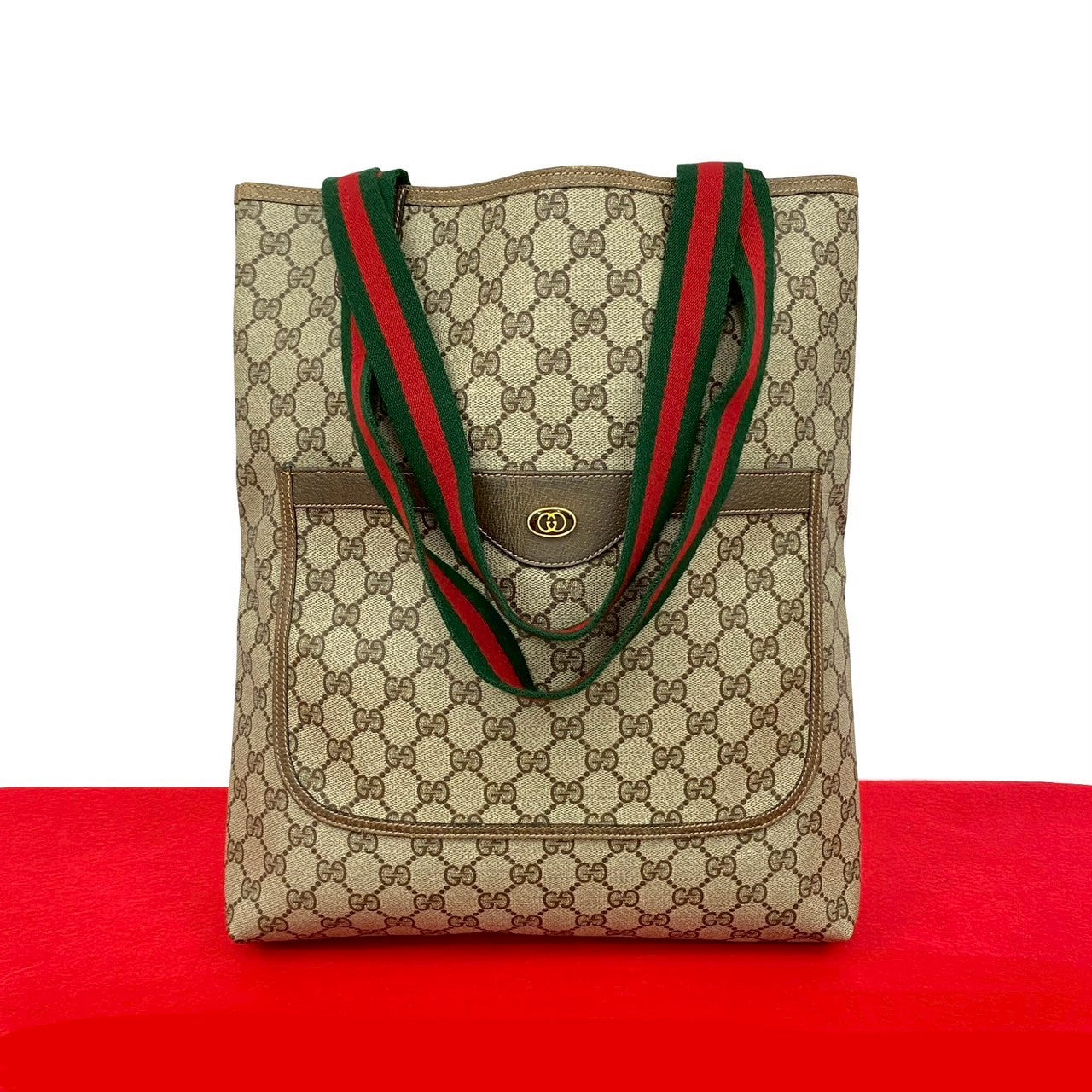 GUCCI Tote Bag leather Brown Sherry line