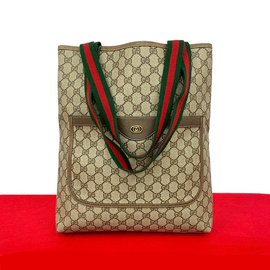 GUCCI Tote Bag leather Brown Sherry line