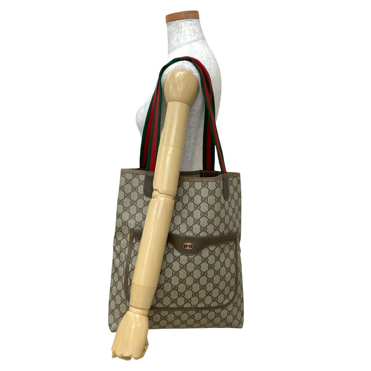 GUCCI Tote Bag leather Brown Sherry line