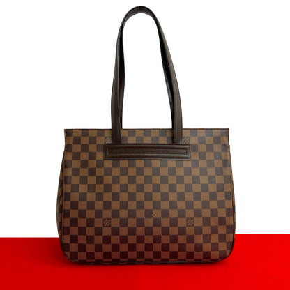 LOUIS VUITTON Tote Bag leather Brown Damier Parioli PM