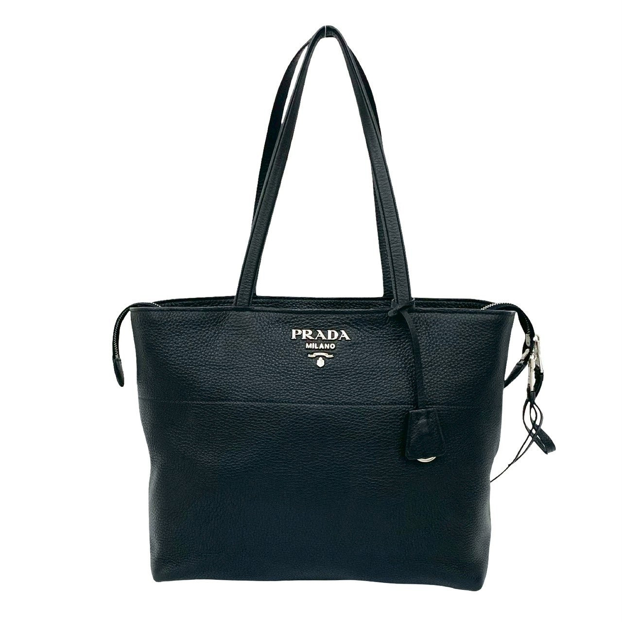 PRADA Tote Bag leather black