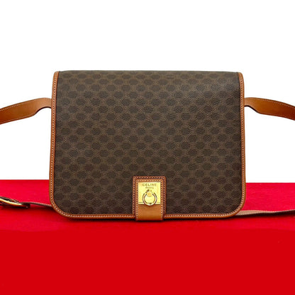 CELINE Shoulder Bag leather Brown