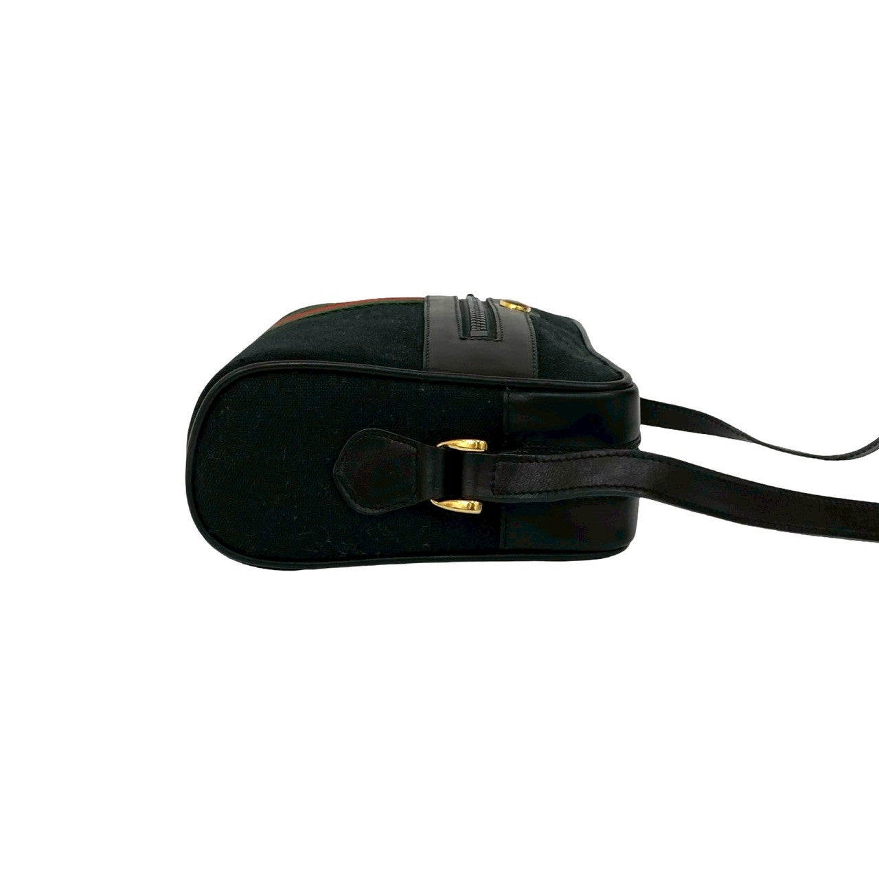 GUCCI Shoulder Bag canvas black Sherry line