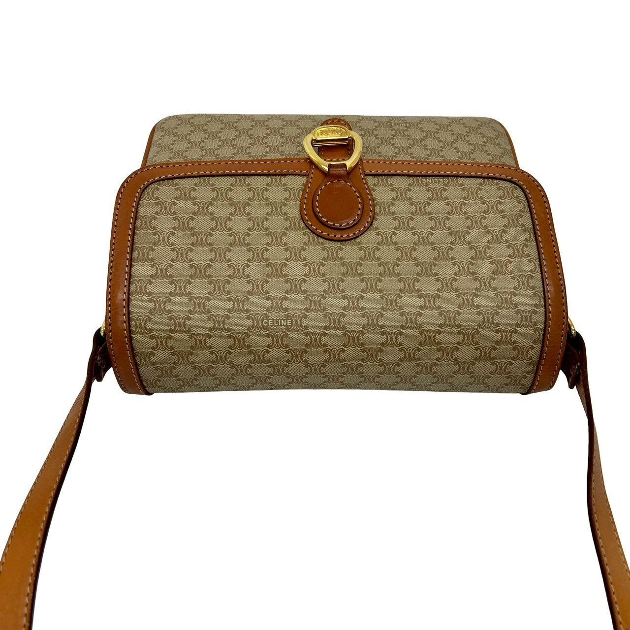 CELINE Shoulder Bag leather beige