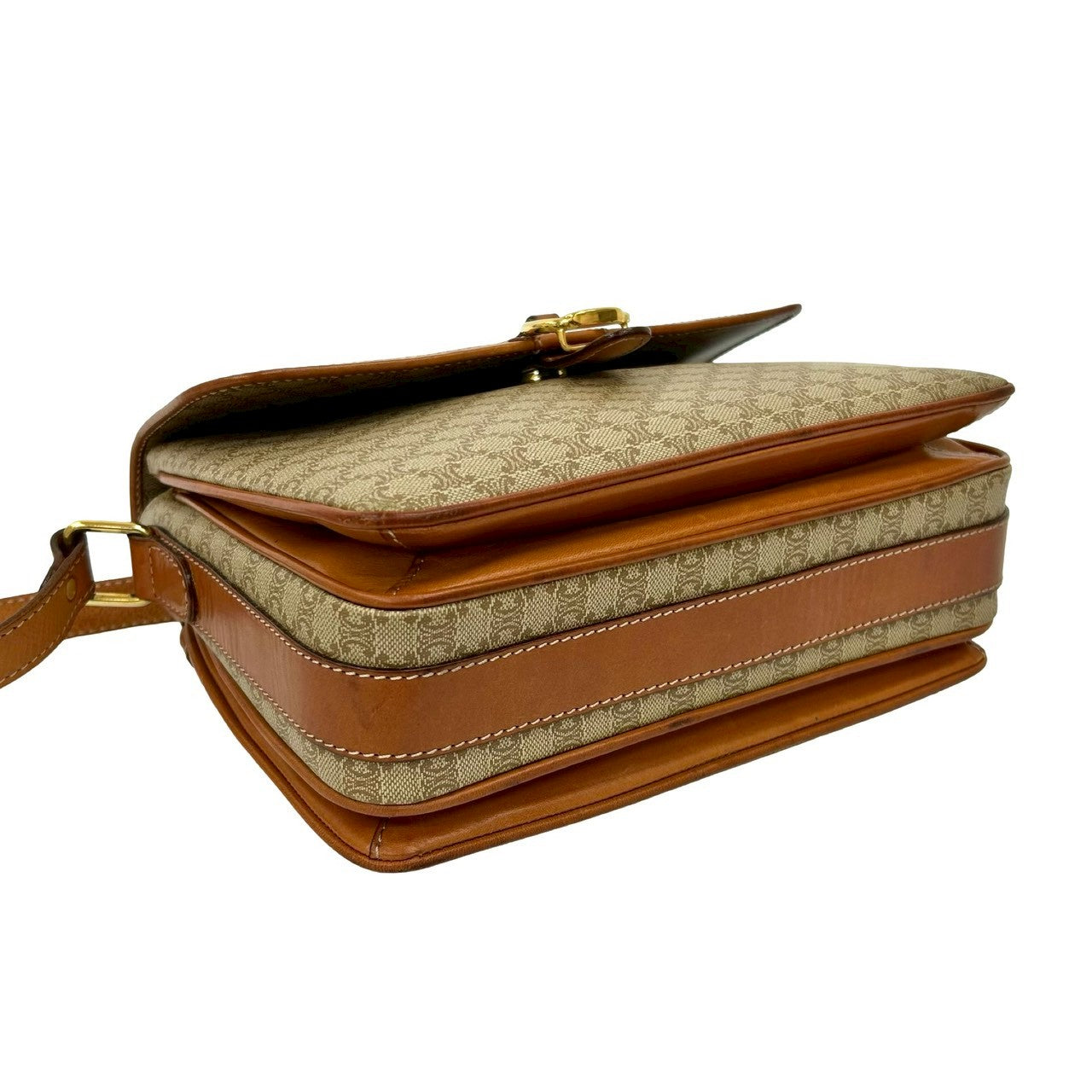 CELINE Shoulder Bag leather beige