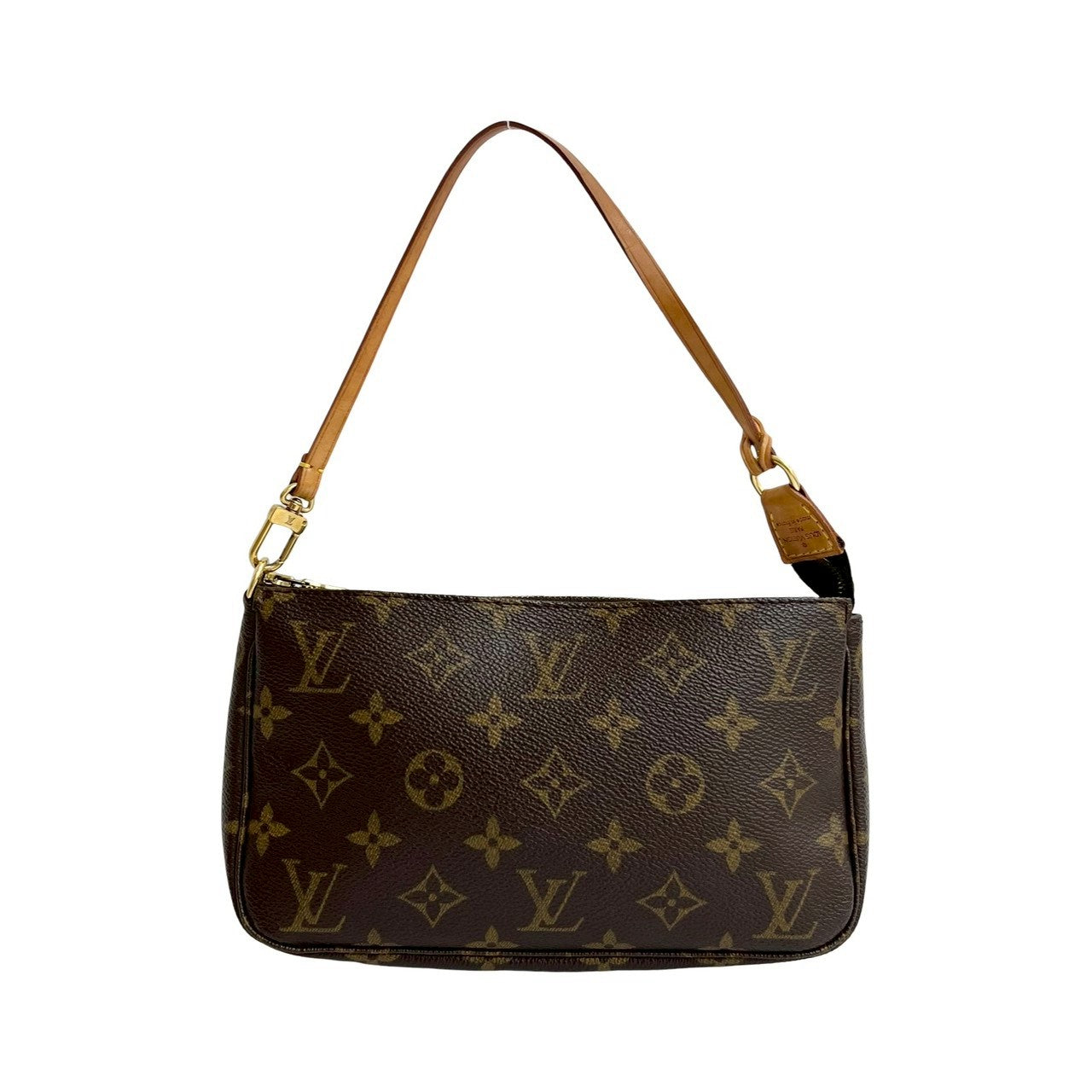 LOUIS VUITTON Handbag leather Brown Monogram Pochette Accessoires