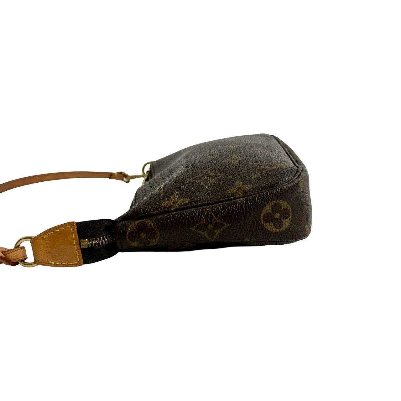 LOUIS VUITTON Handbag leather Brown Monogram Pochette Accessoires
