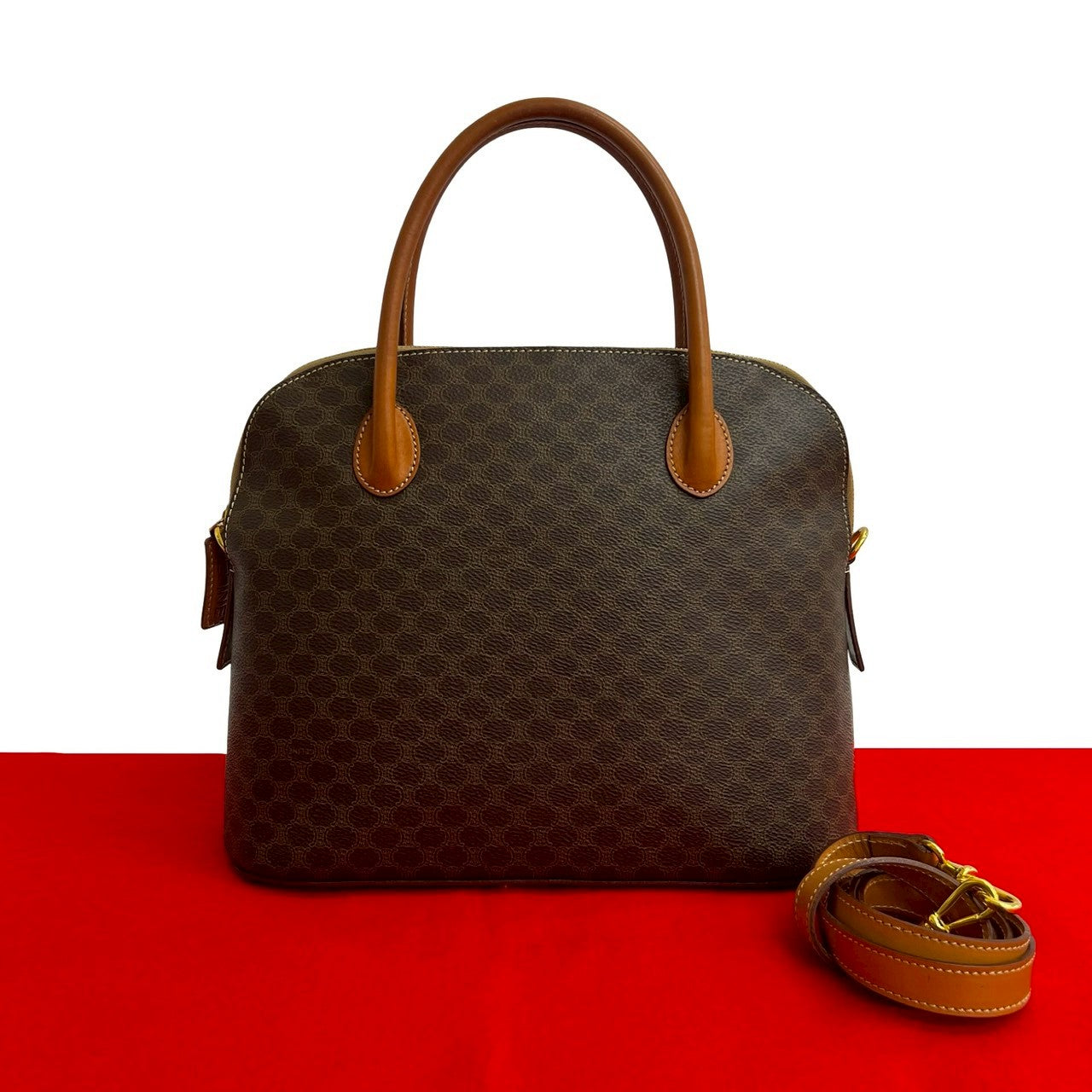 CELINE Shoulder Bag leather Brown