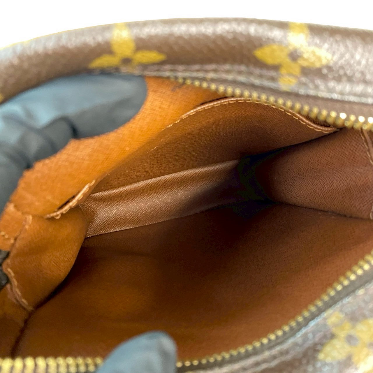 LOUIS VUITTON Shoulder Bag leather Brown Monogram Danube