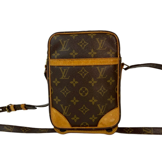 LOUIS VUITTON Shoulder Bag leather Brown Monogram Danube