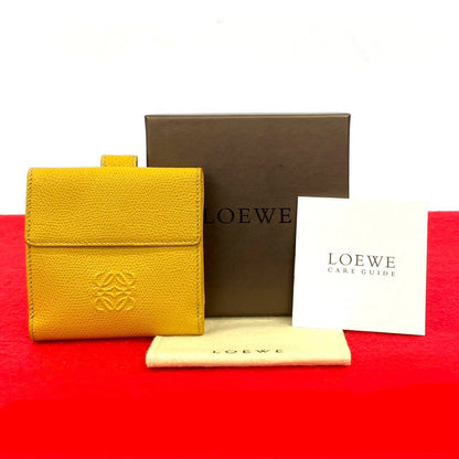 LOEWE Bifold Wallet leather yellow