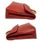 LOEWE Shoulder Bag leather Red Velazquez Women Used Authentic
