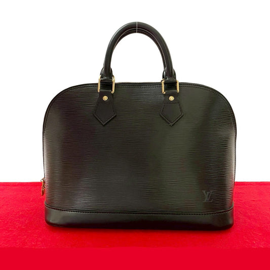LOUIS VUITTON Handbag Epi Leather black Epi Alma