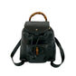 GUCCI Backpack leather black Bamboo