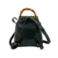 GUCCI Backpack leather black Bamboo