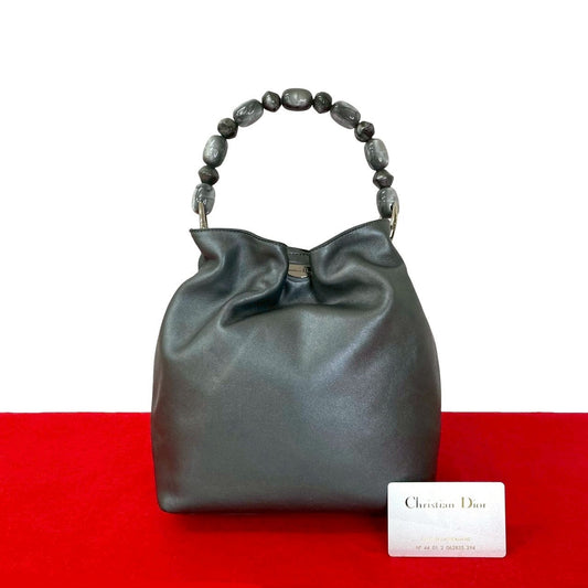 Dior Handbag leather gray Maris Pearl