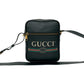 GUCCI Shoulder Bag leather black Sherry line